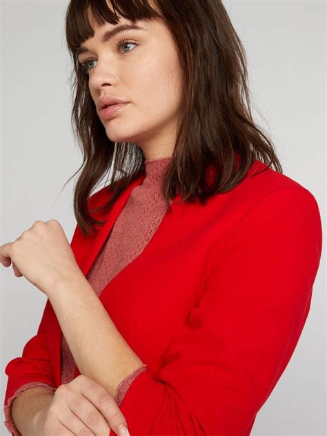 Chaqueta Corta Tipo Blazer Rojo Kiabi