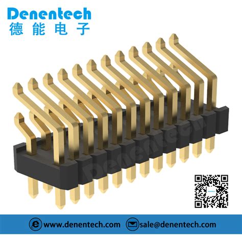 Denentech X Mm Pin Header Dual Row Smt Right Angle Pin Header