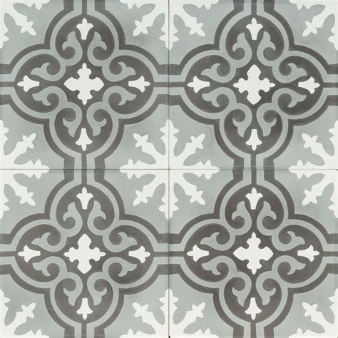 Grey And Black Flower Tiles Victorian Tiles Flower Tile