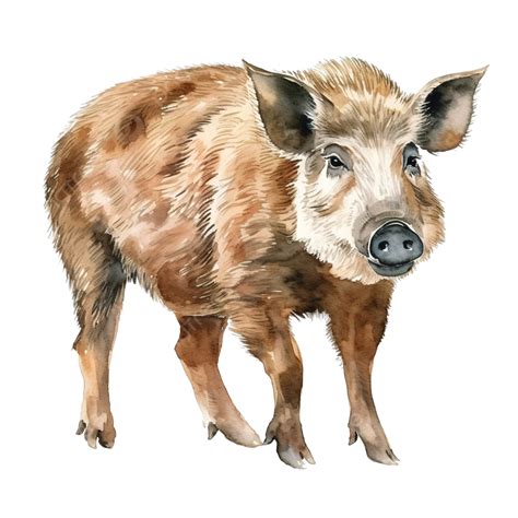 Boar Watercolor Clip Art Boar Pig Watercolor Png Transparent Image