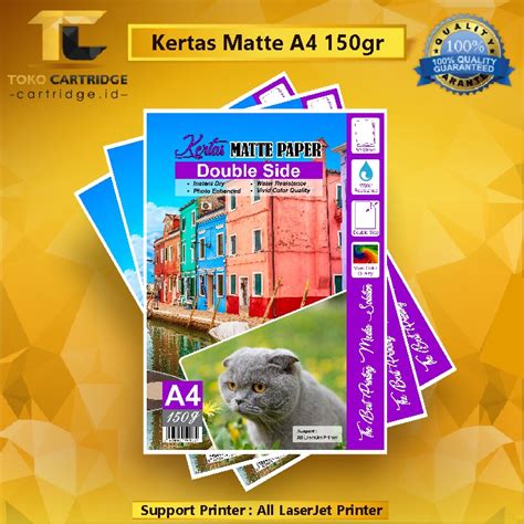 Jual Kertas Matte Paper Double Side A4 150gsm Kertas Matte Printer A4