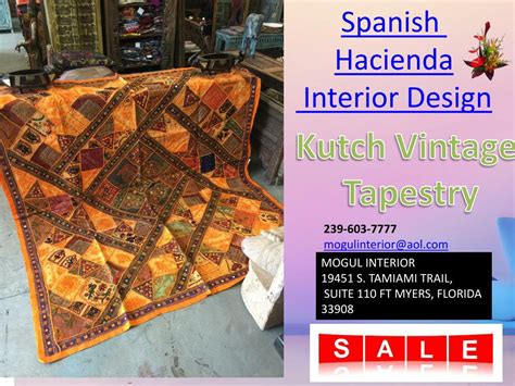 PPT - Spanish Hacienda Interior Design Wall Tapestry PowerPoint ...