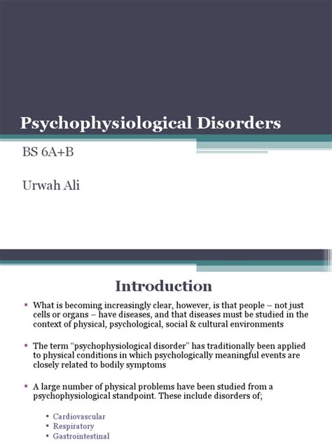 Psychophysiological Disorders | PDF | Fight Or Flight Response | Stress ...