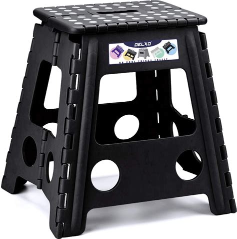 Delxo Folding Step Stool Super Strong Plastic Folding Stools Inch