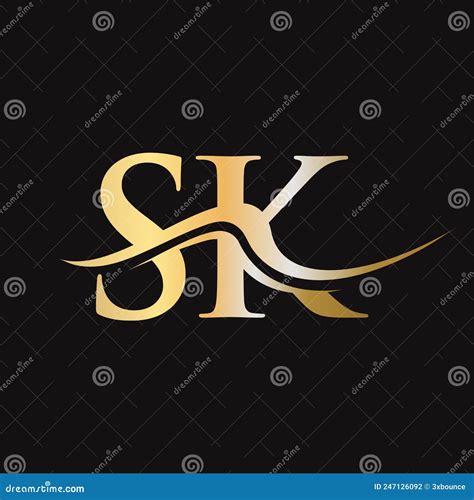 Letter SK Logo Design Initial SK Logotype Template For Business And