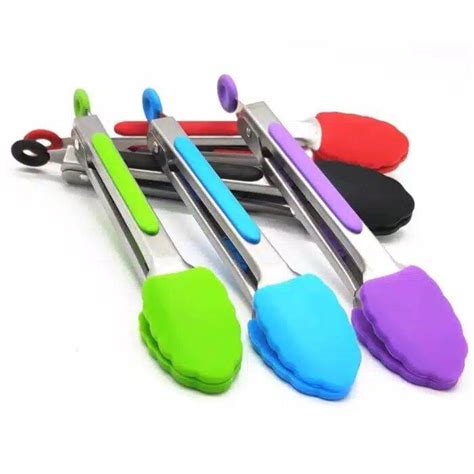 Silicone Food Tongs Penjepit Capit Makanan Kue Gorengan Dapur By