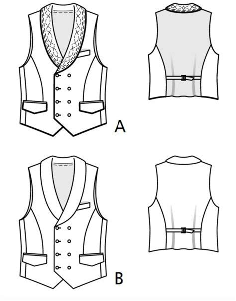 37 Double Breasted Vest Sewing Pattern Naythandilek