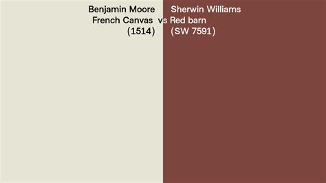 Benjamin Moore French Canvas 1514 Vs Sherwin Williams Red Barn Sw