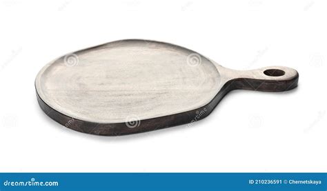 Nueva Tabla De Madera Aislada En Blanco Utensilios De Cocina Imagen De