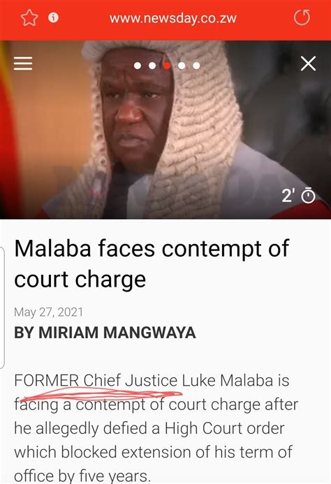 Prof Jonathan Moyo On Twitter Malaba Faces Contempt Of Court Charge Newsdayzimbabwe 27 May