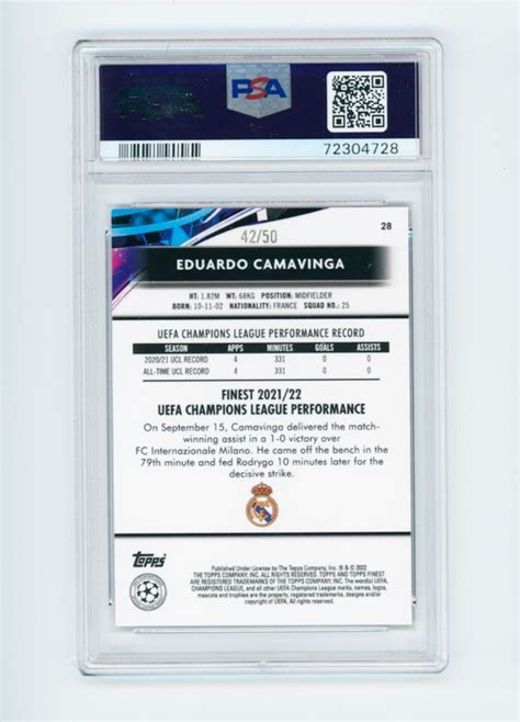 Eduardo Camavinga Topps Finest Gold Speckle Real Madrid