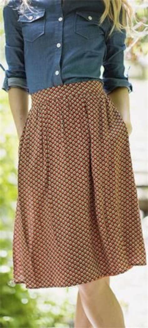 53 Cute Knee Length Skirt Ideas For Teenage Ubrania Stroje Stylizacje