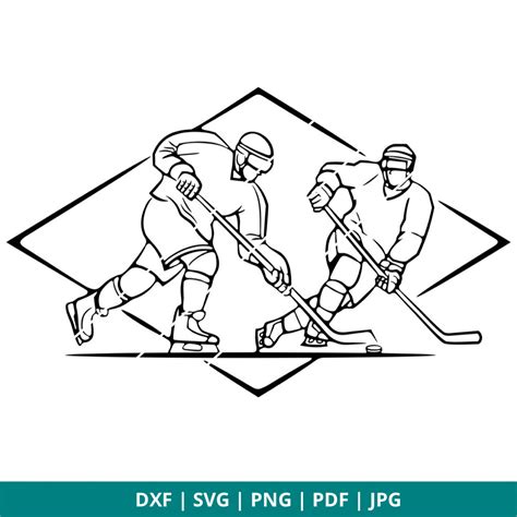 "Hockey player" DXF JPG PNG SVG PDF