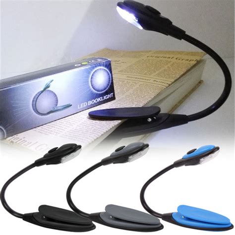 Mini Portable Flexible Clip On Bright Booklight Led Travel Book Reading