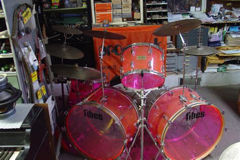 1972 FIBES Rare Pink Crystalite drum set - DrumSellers.com