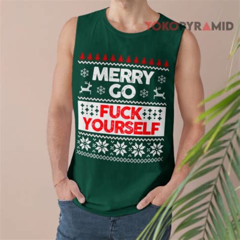 Merry Go Fuck Yourself Ugly Christmas Sweatshirt TokoPyramid