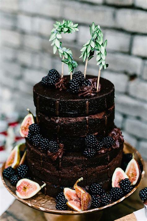 Chocolate Fall Wedding Cake