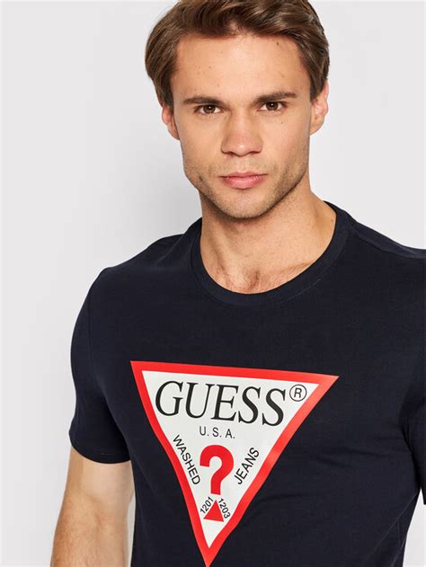 Guess T Shirt M Yi I Z Granatowy Slim Fit Modivo Pl