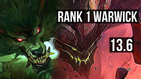 WARWICK Vs MALPH TOP Rank 1 Warwick 1 9M Mastery 6 Solo Kills