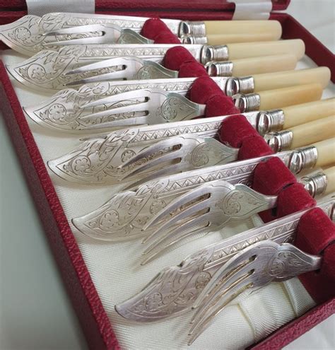 H H S C 1899 Cutlery Fish Cutlery 12 Edwardian Catawiki