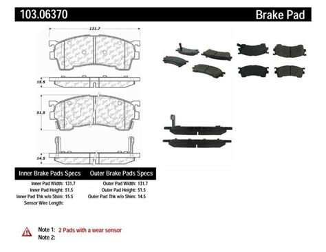 Brake Lining Thickness Chart