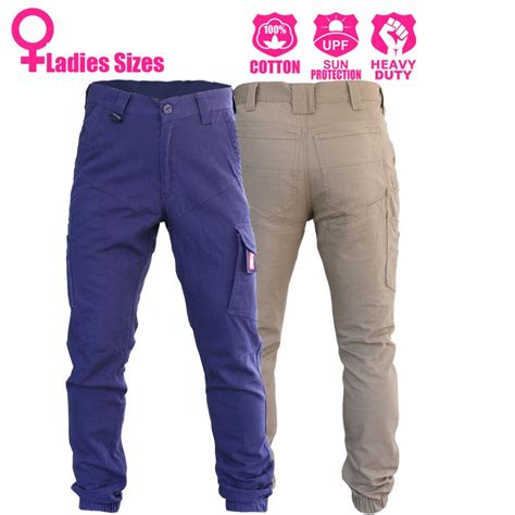 Buy Ladies Work Cargo Pants Slim Fit Elastic Ankle Cuff Mydeal