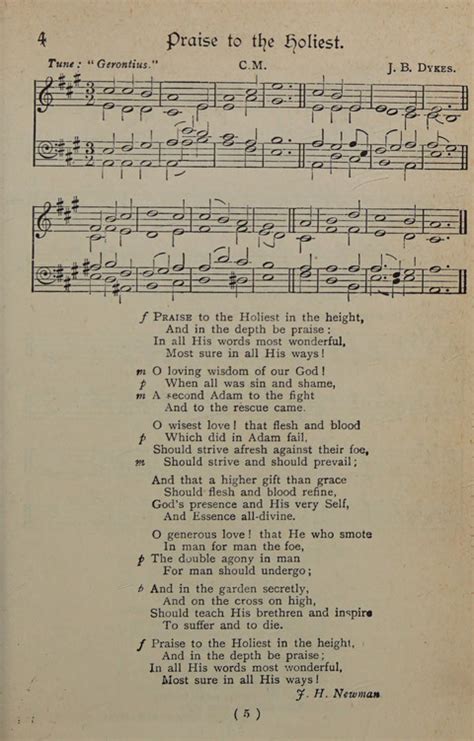 The Y M C A Hymnal Specially Compiled For The Use Of Men Page