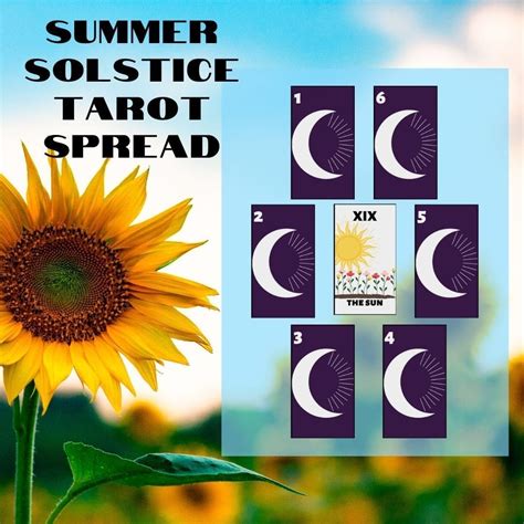 Summer Solstice Tarot Spread 6 Cards • Moon Of Gemini