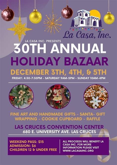 30th Annual La Casa Holiday Bazaar Las Cruces Convention Center Las Cruces Nm December 3rd