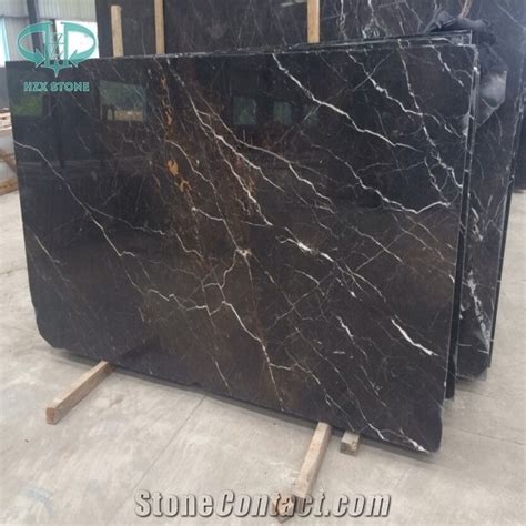 Portoro Gold Marble Black St Laurent Marble Tiles Slabs Black Saint