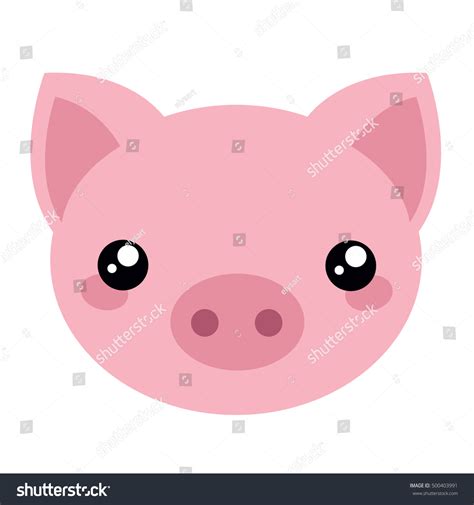 Cartoon Pig Face Stock Vector (Royalty Free) 500403991 | Shutterstock