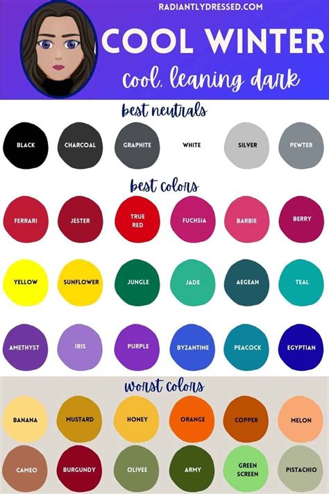 cool winter color palette outfits