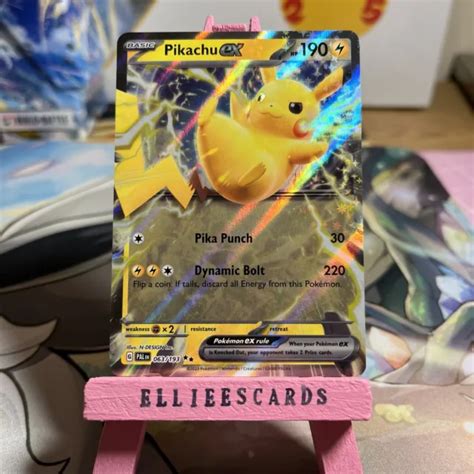 PokÉmon Tcg Pikachu Ex Scarlet And Violet Paldea Evolved 063 193 Holo Double Eur 4 43