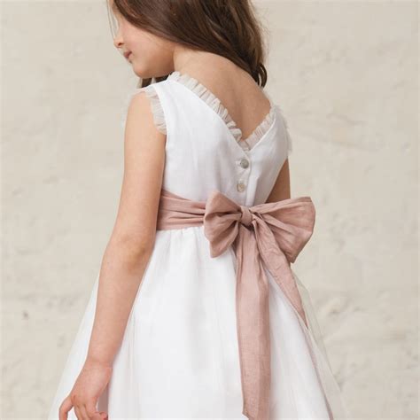 Niños de arras en lino rosa nude Bodas y Arras Quémono