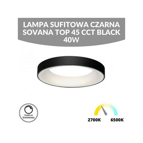 Lampa Sufitowa Czarna Sovana Top Cct Black W