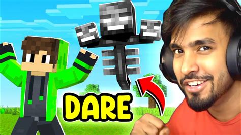 Technogamerzofficial Gave Me Dare Ujjwal Challenge Me In Minecraft