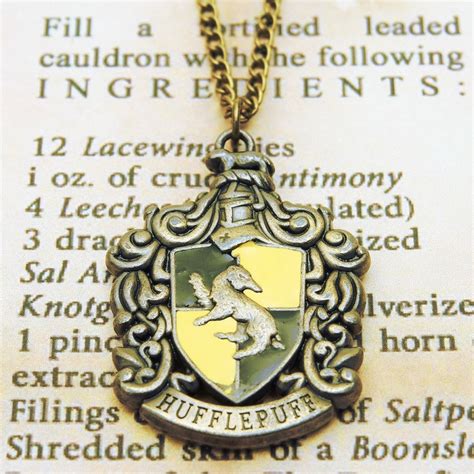 Harry Potter 4 House Hogwarts Necklace Gryffindor Ravenclaw Hufflepuff