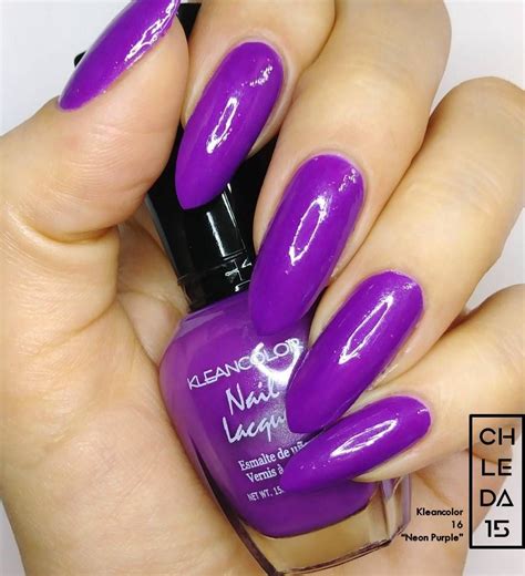 2 Coats Base And Topcoat Of This Neon Purple Crème By Kleancolor 16 “neon Purple” September