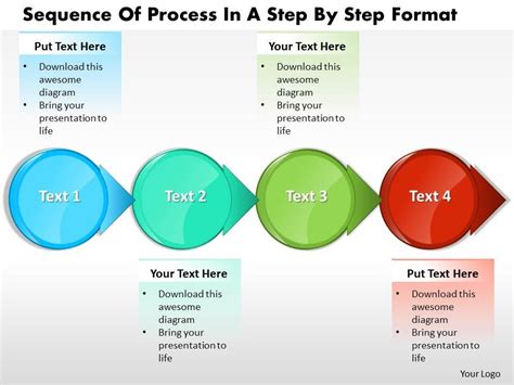 Business Powerpoint Templates Sequence Of Process Step By Format Sales