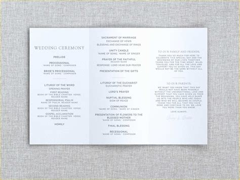 Free Tri Fold Wedding Brochure Templates Of 28 Of 2 Fold Wedding Program Template Free ...