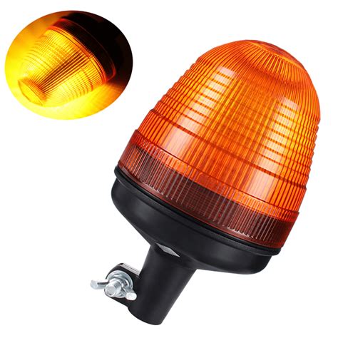 12v24v Led Spining Rotating Flashing Light Amber Amber Warning Beacon