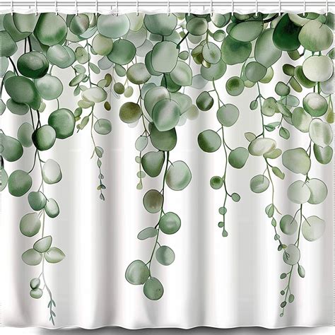 Watercolor Eucalyptus Greenery Shower Curtain Refresh Your Bathroom