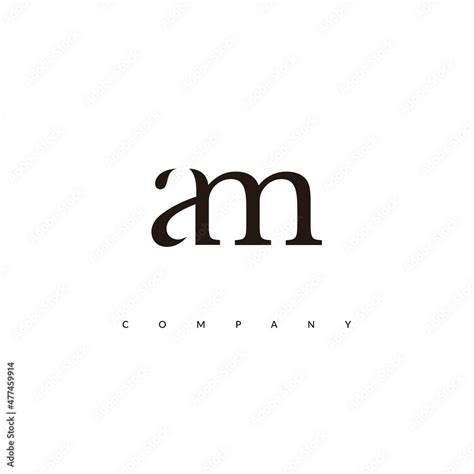 Initial AM Logo Design Vector Stock Vector Adobe Stock