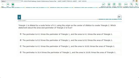 8th Grade Staar Practice Dilations And Measurements 8 10d 3 Youtube