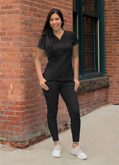 Adar 9400 Pro Womens Movement Booster Jogger Scrub Set Black