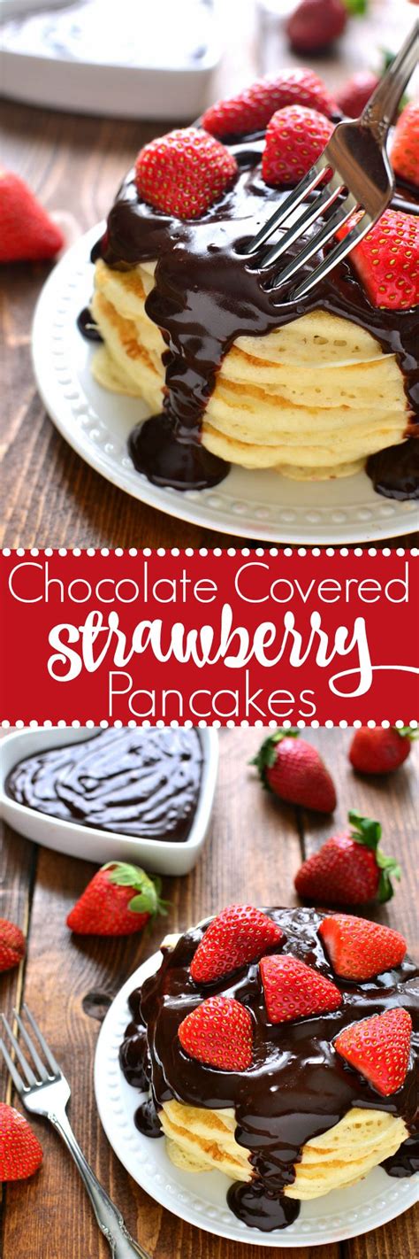 Chocolate Covered Strawberry Pancakes Recipe Breakfast Dessert