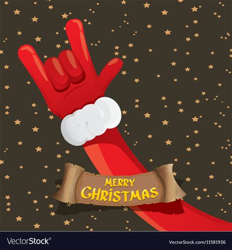 Christmas rock n roll greeting card Royalty Free Vector