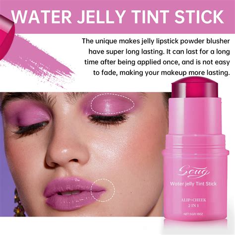 TUTUnaumb Jelly Tint Blush Lipstick, Cooling Water Jelly Tint Stick