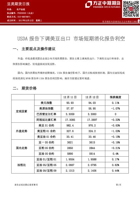 豆类期货日报：usda报告下调美豆出口 市场短期消化报告利空