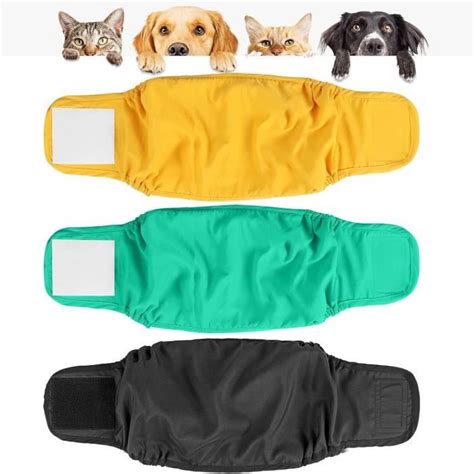 Couche Pour Chien Male Lavable Couches Pour Chiens Incontinence Bandeau